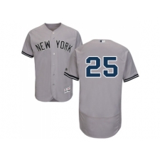 New York Yankees #25 Gleyber Torres Grey Flexbase Authentic Collection Jersey
