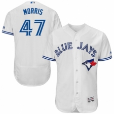 Men's Majestic Toronto Blue Jays #47 Jack Morris White Home Flex Base Authentic Collection MLB Jersey