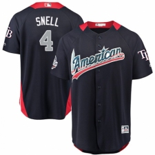 Men's Majestic Tampa Bay Rays #4 Blake Snell Game Navy Blue American League 2018 MLB All-Star MLB Jersey