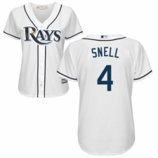 Women's Majestic Tampa Bay Rays #4 Blake Snell Authentic White Home Cool Base MLB Jersey