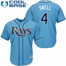 Youth Majestic Tampa Bay Rays #4 Blake Snell Replica Light Blue Alternate 2 Cool Base MLB Jersey