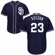 Youth Majestic San Diego Padres #23 Matt Szczur Authentic Navy Blue Alternate 1 Cool Base MLB Jersey