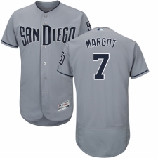 Men's Majestic San Diego Padres #7 Manuel Margot Authentic Grey Road Cool Base MLB Jersey