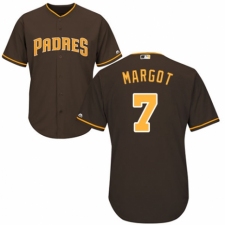 Men's Majestic San Diego Padres #7 Manuel Margot Replica Brown Alternate Cool Base MLB Jersey
