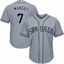 Men's Majestic San Diego Padres #7 Manuel Margot Replica Grey Road Cool Base MLB Jersey