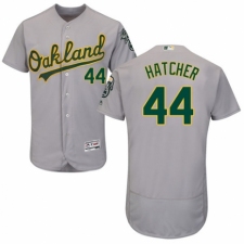 Men's Majestic Oakland Athletics #44 Chris Hatcher Grey Road Flex Base Authentic Collection MLB Jersey