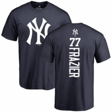MLB Nike New York Yankees #77 Clint Frazier Navy Blue Backer T-Shirt