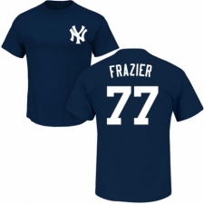 MLB Nike New York Yankees #77 Clint Frazier Navy Blue Name & Number T-Shirt
