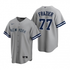 Men's Nike New York Yankees #77 Clint Frazier Gray Road Stitched Baseball Jersey