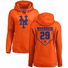 MLB Women's Nike New York Mets #29 Devin Mesoraco Orange RBI Pullover Hoodie