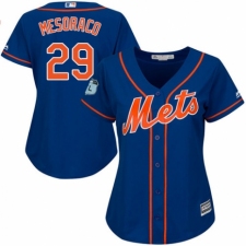 Women's Majestic New York Mets #29 Devin Mesoraco Authentic Royal Blue Alternate Home Cool Base MLB Jersey