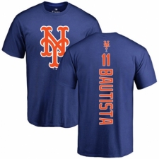 MLB Nike New York Mets #11 Jose Bautista Royal Blue Backer T-Shirt