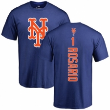MLB Nike New York Mets #1 Amed Rosario Royal Blue Backer T-Shirt