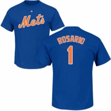 MLB Nike New York Mets #1 Amed Rosario Royal Blue Name & Number T-Shirt