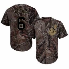 Men's Majestic Cleveland Indians #6 Brandon Guyer Authentic Camo Realtree Collection Flex Base MLB Jersey