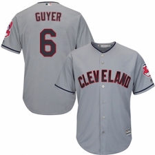 Youth Majestic Cleveland Indians #6 Brandon Guyer Authentic Grey Road Cool Base MLB Jersey