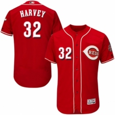Men's Majestic Cincinnati Reds #32 Matt Harvey Red Alternate Flex Base Authentic Collection MLB Jersey