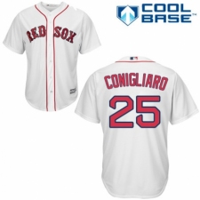 Men's Majestic Boston Red Sox #25 Tony Conigliaro Replica White Home Cool Base MLB Jersey