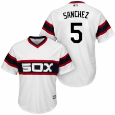 Youth Majestic Chicago White Sox #5 Yolmer Sanchez Authentic White 2013 Alternate Home Cool Base MLB Jersey