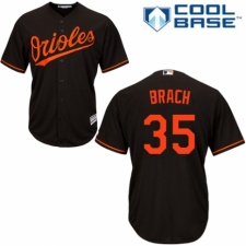 Youth Majestic Baltimore Orioles #35 Brad Brach Replica Black Alternate Cool Base MLB Jersey