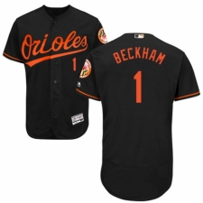 Men's Majestic Baltimore Orioles #1 Tim Beckham Black Alternate Flex Base Authentic Collection MLB Jersey
