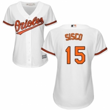 Women's Majestic Baltimore Orioles #15 Chance Sisco Replica White Home Cool Base MLB Jersey