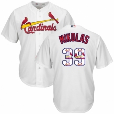 Men's Majestic St. Louis Cardinals #39 Miles Mikolas Authentic White Team Logo Fashion Cool Base MLB Jersey
