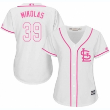 Women's Majestic St. Louis Cardinals #39 Miles Mikolas Authentic White Fashion Cool Base MLB Jersey