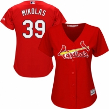 Women's Majestic St. Louis Cardinals #39 Miles Mikolas Replica Red Alternate Cool Base MLB Jersey