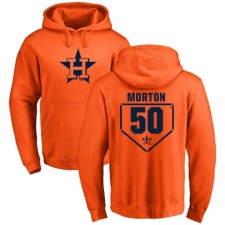 MLB Nike Houston Astros #50 Charlie Morton Orange RBI Pullover Hoodie