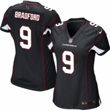 Women's Nike Arizona Cardinals #9 Sam Bradford Game Black Alternate NFL Jersey