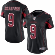 Women's Nike Arizona Cardinals #9 Sam Bradford Limited Black Rush Vapor Untouchable NFL Jersey