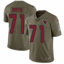 Youth Nike Arizona Cardinals #71 Andre Smith Limited Olive 2017 Salute to Service NFL Jersey