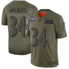 Men's Baltimore Ravens #34 Anthony Averett Limited Camo 2019 Salute to Service Football Jersey