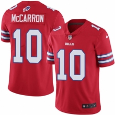 Men's Nike Buffalo Bills #10 AJ McCarron Elite Red Rush Vapor Untouchable NFL Jersey