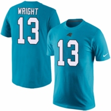 NFL Men's Nike Carolina Panthers #13 Jarius Wright Blue Rush Pride Name & Number T-Shirt
