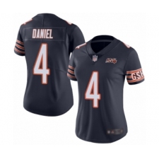 Women's Chicago Bears #4 Chase Daniel Navy Blue Team Color 100th Season Limited Football Jersey