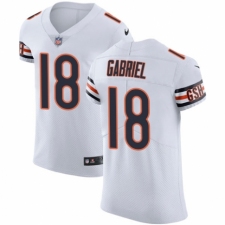 Men's Nike Chicago Bears #18 Taylor Gabriel White Vapor Untouchable Elite Player NFL Jersey