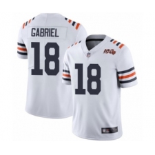 Youth Chicago Bears #18 Taylor Gabriel White 100th Season Limited Football Jersey