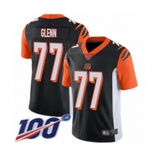 Men's Cincinnati Bengals #77 Cordy Glenn Black Team Color Vapor Untouchable Limited Player 100th Season Football Jersey