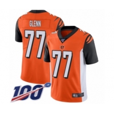 Men's Cincinnati Bengals #77 Cordy Glenn Orange Alternate Vapor Untouchable Limited Player 100th Season Football Jersey
