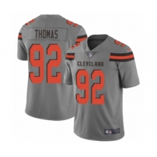 Men's Cleveland Browns #92 Chad Thomas Limited Gray Inverted Legend Football Jersey