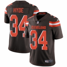 Youth Nike Cleveland Browns #34 Carlos Hyde Brown Team Color Vapor Untouchable Elite Player NFL Jersey