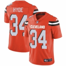 Youth Nike Cleveland Browns #34 Carlos Hyde Orange Alternate Vapor Untouchable Elite Player NFL Jersey