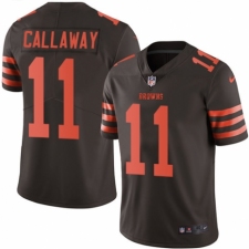 Men's Nike Cleveland Browns #11 Antonio Callaway Elite Brown Rush Vapor Untouchable NFL Jersey