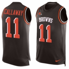 Men's Nike Cleveland Browns #11 Antonio Callaway Limited Brown Player Name & Number Tank Top NFL Jersey