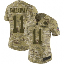 Women's Nike Cleveland Browns #11 Antonio Callaway Limited Camo 2018 Salute to Service NFL Jersey