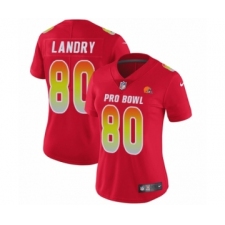 Women's Cleveland Browns #80 Jarvis Landry Limited Red AFC 2019 Pro Bowl Football Jersey