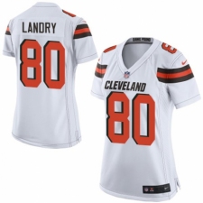 Women's Nike Cleveland Browns #80 Jarvis Landry Game White NFL Jersey