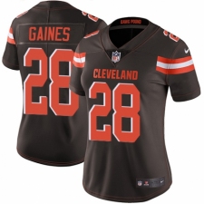 Women's Nike Cleveland Browns #28 E.J. Gaines Brown Team Color Vapor Untouchable Elite Player NFL Jersey